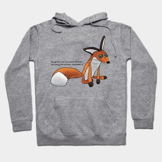 The Little Prince - Fox and Book Quote Hoodie by daniasdesigns